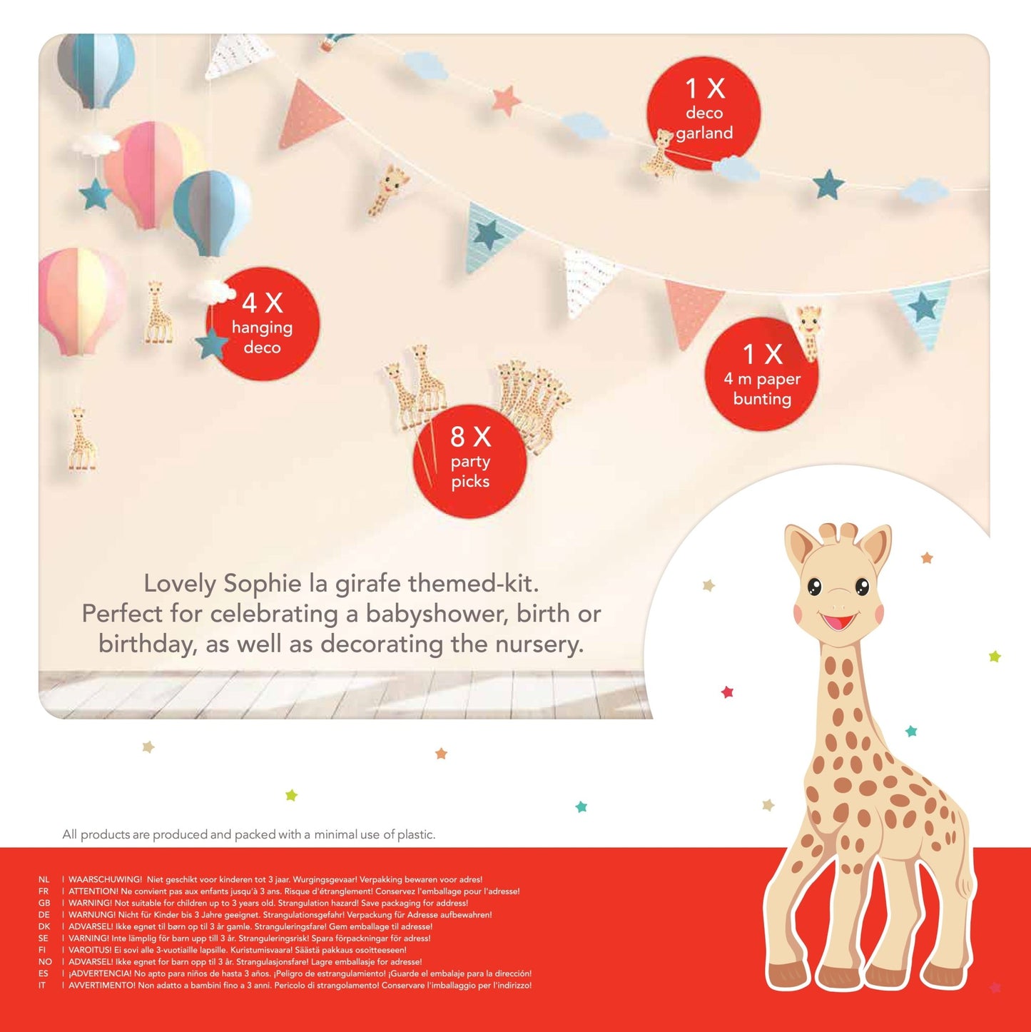 Sophie la girafe® - Nursery / Party Decoration Kit
