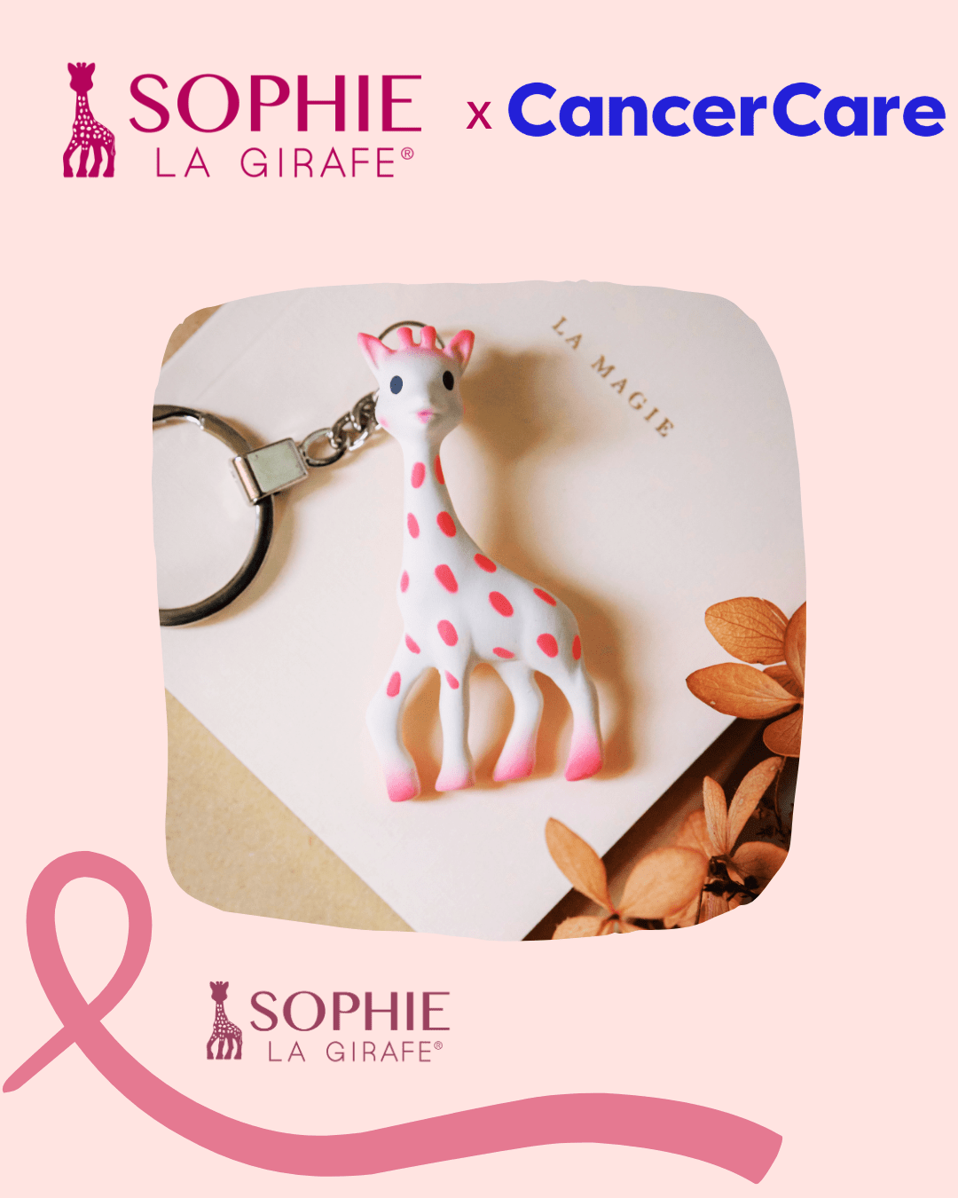 Sophie la girafe® PINK OCTOBER Keyring